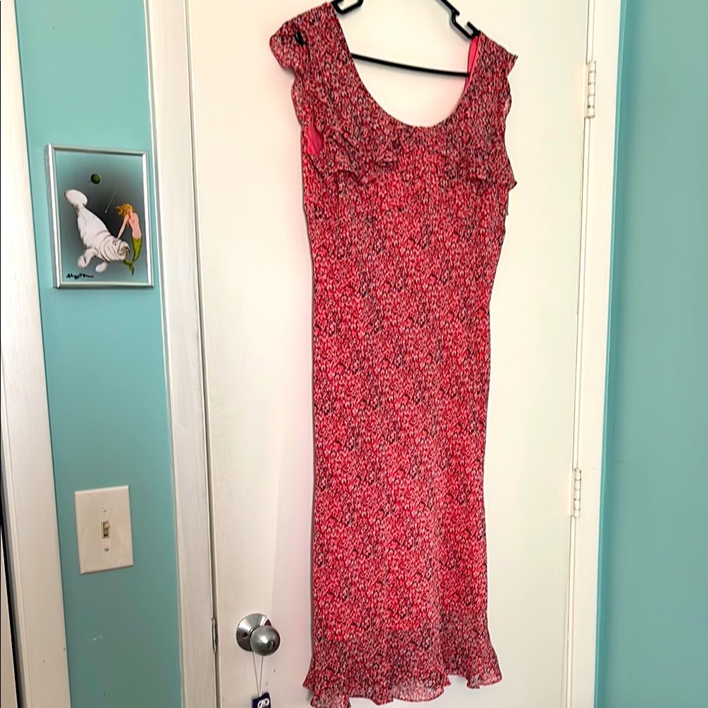 Floral Pink Sleeveless Dress 12